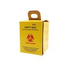 ​0.5L Customized logo Hospital Discarded needles corrugated paper yellow medical safety box  sharp boxes