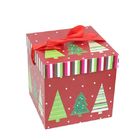 Luxury Cardboard Square Christmas Ornament Packaging Boxes Custom Logo Printing