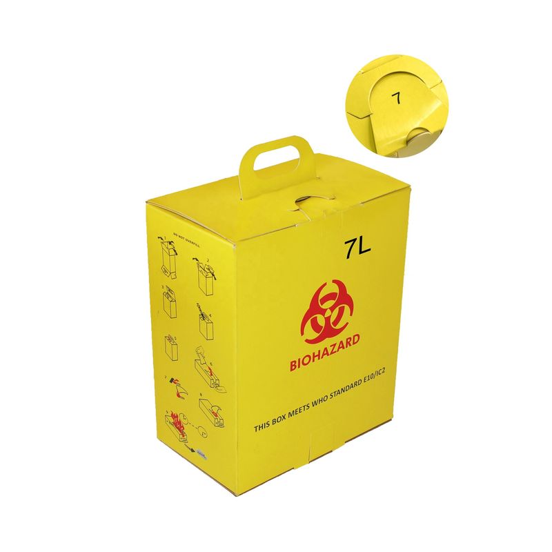 ECO-Friendly Customized cardboard sharps container hospital medical safety boxes