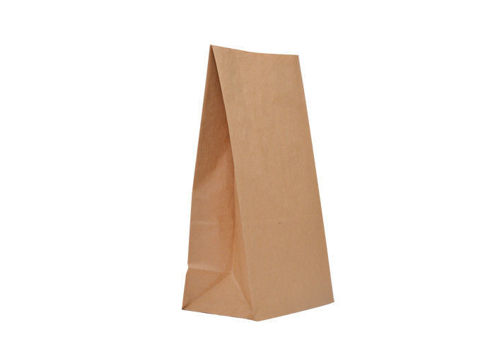 Customized Color Recycled Paper Food Bags For Frozen Food / Picnic / Grocery