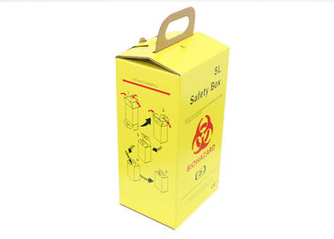 Colore giallo della carta della scatola dello spreco di rischio biologico/bianco materiale ondulato medico