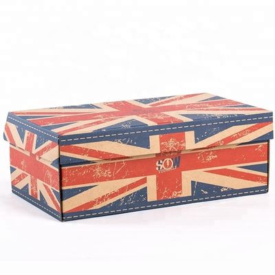 Laminazione lucida Logo Printing Corrugated Shoe Box su ordinazione